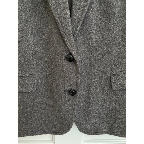 Woolrich Women’s Camel Hair Gray Blazer Button Sport Jacket Vintage Size 16 - Picture 4 of 10